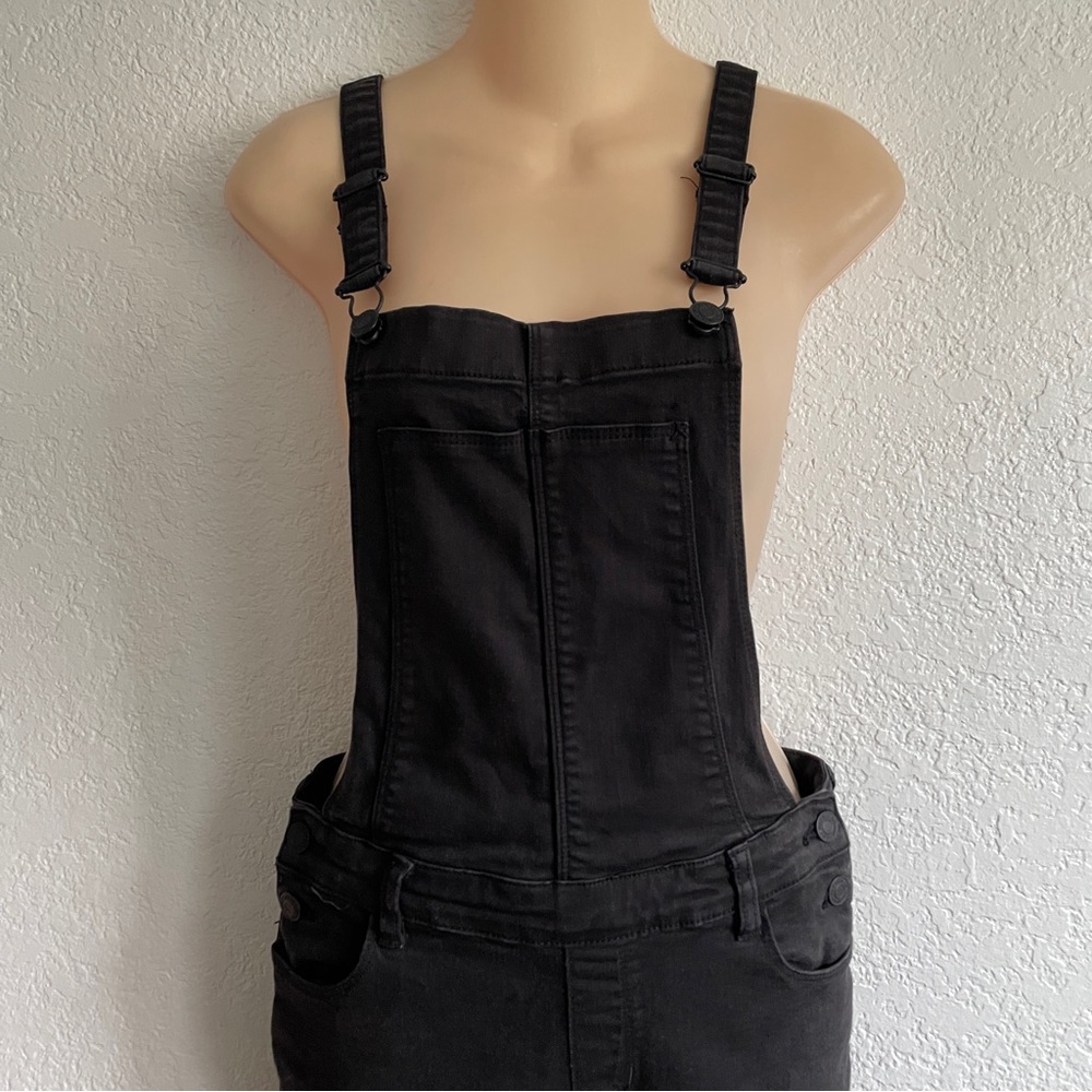 PacSun Black Leland Skinny Overalls Size 25 Stretchy - Picture 3 of 8